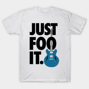 Just Foo It: Blue Electric Guitar Drawing For Fans Of The Foos T-Shirt